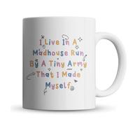 Inky Penguin - Madhouse Run by Tiny People - Funny Toddler, Mothers Mum, Mummy Gift Mug, Ceramic, 11fl. oz.