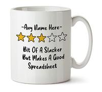 Inky Penguin - Personalised Slacker, Makes Good Spreadsheet - Funny Colleague Gift Mug, Ceramic, 11fl. oz.