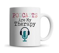 Inky Penguin - Podcasts are My Therapy - Podcaster Gift Mug, Ceramic, 11fl. oz.