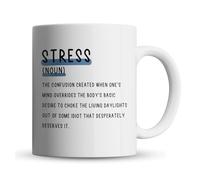 Inky Penguin - Stress, Funny Description - Stressed Out, Gift Mug, Ceramic, 11fl. oz.