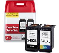 INKYEAH 545 546 Ink Cartridges XL, Replacement for Original Canon 545 546, Printer Ink Cartridges 545 and 546, PG-545/CL-546 XL for Pixma TS3300 TR4500 TS3450 MG2550s TS3150 MX495 MX490 TR4550 TR4551