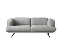 Inland AV22 2-Seater Sofa, Black Base Grey