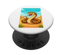 Inland Taipan - deadliest snake in Australian deserts comic PopSockets Adhesive PopGrip