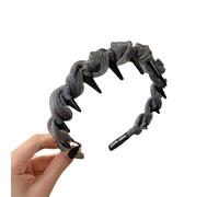 INLANDSIS 2025 New U Shape Fashion Tooth Hair Comb Headband, Elegant Braided Zig Zag Shark Tooth Wavy Teeth High Cranium Headbands (Z59 Gray)