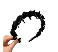 INLANDSIS 2025 New U Shape Fashion Tooth Hair Comb Headband, Elegant Braided Zig Zag Shark Tooth Wavy Teeth High Cranium Headbands (Z60 Black)