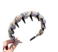 INLANDSIS 2025 New U Shape Fashion Tooth Hair Comb Headband, Elegant Braided Zig Zag Shark Tooth Wavy Teeth High Cranium Headbands (C21 Beige Blue)
