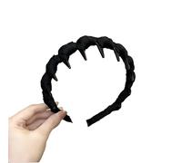 INLANDSIS 2025 New U Shape Fashion Tooth Hair Comb Headband, Elegant Braided Zig Zag Shark Tooth Wavy Teeth High Cranium Headbands (X89 Black)