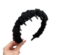 INLANDSIS 2025 New U Shape Fashion Tooth Hair Comb Headband, Elegant Braided Zig Zag Shark Tooth Wavy Teeth High Cranium Headbands (X9 Black)