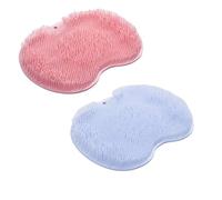 INLANDSIS Curetoaway Foot Scrubber, Feet Cleaning Exfoliating Bath Wash Pad, Soft Bristles Massage Shower Foot Cleaner, Wall Mounted with Non-Slip Suction Cups (Set-9)