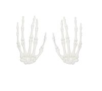 INLANDSIS Halloween Gothic Skeleton Hand Hair Clips with Bowknot, Punk Rock Horror Zombie Hair Accessories, Cosplay Party Costume, Cute Cool Elegant Rose Ghost Design (Skeleton Hand-1)