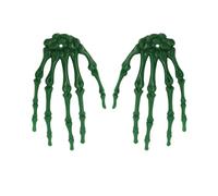INLANDSIS Halloween Gothic Skeleton Hand Hair Clips with Bowknot, Punk Rock Horror Zombie Hair Accessories, Cosplay Party Costume, Cute Cool Elegant Rose Ghost Design (Skeleton Hand-5)