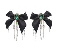 INLANDSIS Halloween Gothic Skeleton Hand Hair Clips with Bowknot, Punk Rock Horror Zombie Hair Accessories, Cosplay Party Costume, Cute Cool Elegant Rose Ghost Design (Bow-5)