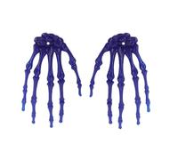 INLANDSIS Halloween Gothic Skeleton Hand Hair Clips with Bowknot, Punk Rock Horror Zombie Hair Accessories, Cosplay Party Costume, Cute Cool Elegant Rose Ghost Design (Skeleton Hand-4)