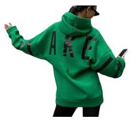 INLANDSIS Oversized Christian Heavyweight Faith Sweatshirt, Essential Hoodie Pullover, Forgiven Graphic Letter Print (Green,M)