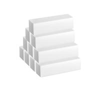 INLAQ® Premium White Nail Buffer Block - 10 Pieces, 240/240 Grit | Professional Nail Sanding Blocks for Gel, Acrylic and Classic Nail Polish | Smoothes and Levels Nail Surface