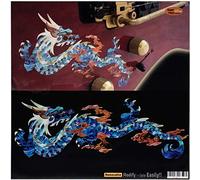 Inlay Sticker B-154FDB-N Guitars & Bass - Fire Dragon - Abalone Blue