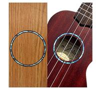Inlay Sticker Decal for Concert Ukulele - Soundhole Rosette/Purfling - Abalone Blue,UKR-279B-C