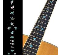 Inlay Sticker F-099DV-MX Fret Markers for Guitars & Bass - Doves - Abalone Mix, Abalone Blue