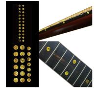 Inlay Sticker Fret Markers for Guitars & Bass - Custom Dots Set - Ocher, F-085CD-OC-AZ