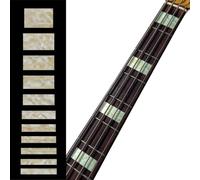 Inlay Sticker Fret Markers for Guitars & Bass - Jazz Bass Blocks - Aged White Pearl,FB-101J-AW