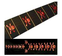 Inlay Sticker Fret Markers for Guitars & Bass - Skulls - Abalone Red,F-067SK-RD