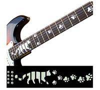 Inlay Sticker Fret Markers for Guitars - Cat Foot Prints/Paws - White Pearl, F-019CF-WT