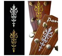 Inlay Stickers for Guitar Headstock - Small Torch (2pcs Set) - White Pearl & Ocher