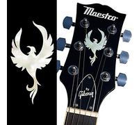 Inlay Sticker's Jockomo for Guitar Headstock - Phoenix Bird - White Pearl UK-H-333PB
