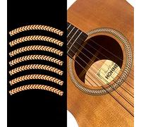 Inlaystickers for Acoustic Guitars - Soundhole Rosette/Purfling - Stripe - Wood Herringbone