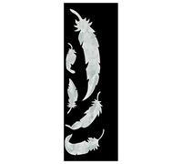 Inlaystickers for Guitars & Bass - White Feathers, B-158WF-WT