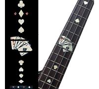 Inlaystickers Fret Markers for Bass - Playing Cards - White Pearl, FB-103PC-WT