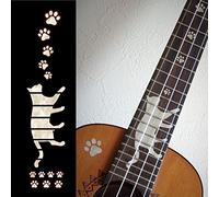 Inlaystickers Fret Markers for Concert Ukuleles - Cat Foot Prints/Paws, UKF-257CP-C