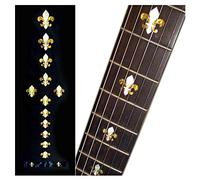 Inlaystickers Fret Markers for Guitars & Bass - Fleur de Lys - White Pearl, F-028FD-WT
