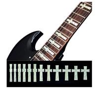 Inlaystickers Fret Markers for Guitars & Bass - Iommi Cross F-074IC-WT