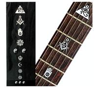 Inlaystickers Fret Markers for Guitars & Bass - Religion Symbols - Metallic F-290RS-MT
