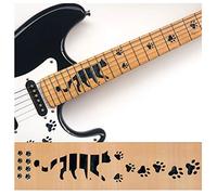 Inlaystickers Fret Markers for Guitars - Cat Foot Prints/Paws - Black Pearl