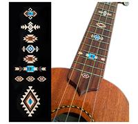 Inlaystickers Fret Markers for Ukuleles - Native American Style Ethnic Pattern - Natural UKF-295NA-NA