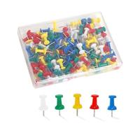 Inlefen 200 Push Pins Drawing Colourful Board Pins Multicolor Push Pins with Storage Box for Photo Wall Feature Wall Wall Bulletin Board Office or Home