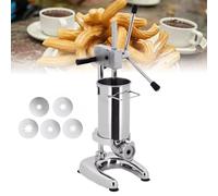 inless Steel Churro Maker - Veal Doughnut Machine with 5 Molds for Easy Home & ery Use, Perfect for Making Delicious Spanish Desserts, Effortless Cleaning