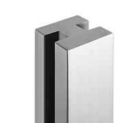 inless Steel Clamp for 1/2" Ground Mount Square Panel Post for Balcony/Deck Railing Loft and FenceDetive Cover Included 42" Height Middle Post Color