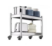 inless Steel Kitchen Shelf Trolley, 2/3/4/5-Tier Rolling Cart for Bathroom & Kitchen, Space-Saving Narrow Design, Ideal for Smals (20 x 30 x 60 cm)