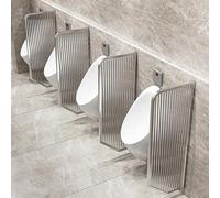 inless Steel Men's Urinal Divider Partit - Wall Mounted for Schools & Malls - Urinal Shield for Public Restrooms - 1 Piece Silver h