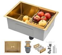 inless Steel Mini t Sink 60x40 cm d Multifunctal Kitchen tial Single Sink with d Dr and Mounting Conents Perfect for Home Cooking
