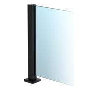 inless Steel Railing Post for irs - s Railing Post with Rubber Seals il Bracket - Indoor/Outdoor Use 105cm Black End Post
