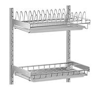 inless Steel Wall-Mounted Dish Drying Rack - Space-Saving Kitchen Sto with Bowl, Plate & sil Holder - Efficient Draining Shelf for nized Dish Drying