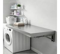 inless Steel Wall-Mounted Laundry Folding Table, Space-Saving Workbench & Desk Shelf for Reurants, Gas, Balconies, Bathrooms (60x35cm/24x14in)