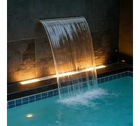 inless Steel Waterfall Fountain 190cm for riums Pools & Koi PoEle Silver Leaf Cascade Water Feature