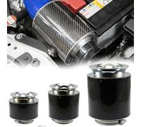Inlet Air Pipe 76mm 3inch Air Filter Car Universal Vehicle High Flow Cleaner Cold Air Intake Carbon Cover Sports Air Filter Intake Hose Pipe Fits(155mm)