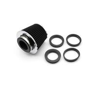 Inlet Air Pipe Car Air Filter Cold Air Intake Universal Filters With 90 80 76 70 63MM Adapters For Racing Car Engine Intake Hose Pipe Fits(Black)