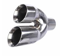 Inlet Dual Twin Tip Racing Exhaust Pipe 1 Pcs Stainless Steel Muffler Tip Double Exit Exhaust Pipe 63X76mm 63X89mm 76X102mm Car Decoration Accessory(76mm-102mm)